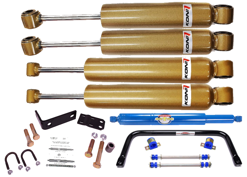 KONI EVO 4 Shock, Safe T Plus Steering Stabilizer, & Swaybar Kit Freightiner XC