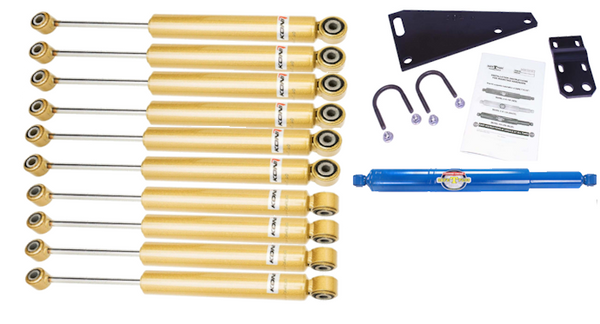 KONI FSD 10 Shock & Safe T Plus Steering Stabilizer Kit Roadmaster Chassis 93-07 with Tag Axle 18mm Eye to 14.5mm Eye for 1 3/4" Tie Rod