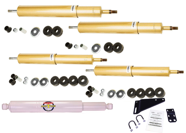 KONI FSD 4 Shock & Safe T Plus Steering Stabilizer Chevy Kodiak Chassis Pin to Pin Rear Axle