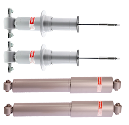 GMC Sierra 1500, Chevrolet Silverado 1500 KYB Gas-a-just Complete Set Front Struts and Rear Shocks