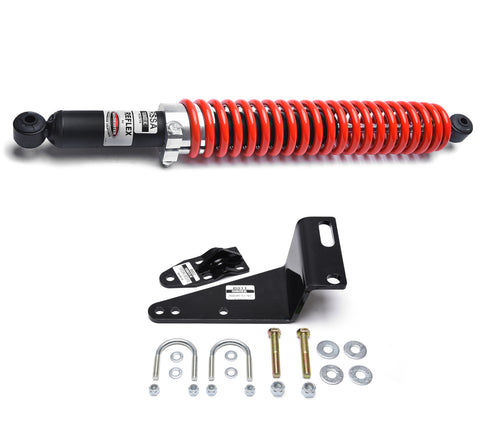 Roadmaster RSSA Reflex Steering Stabilizer and RBK8 Mounting Bracket for 3/4" Front Axle Spring U Bolts