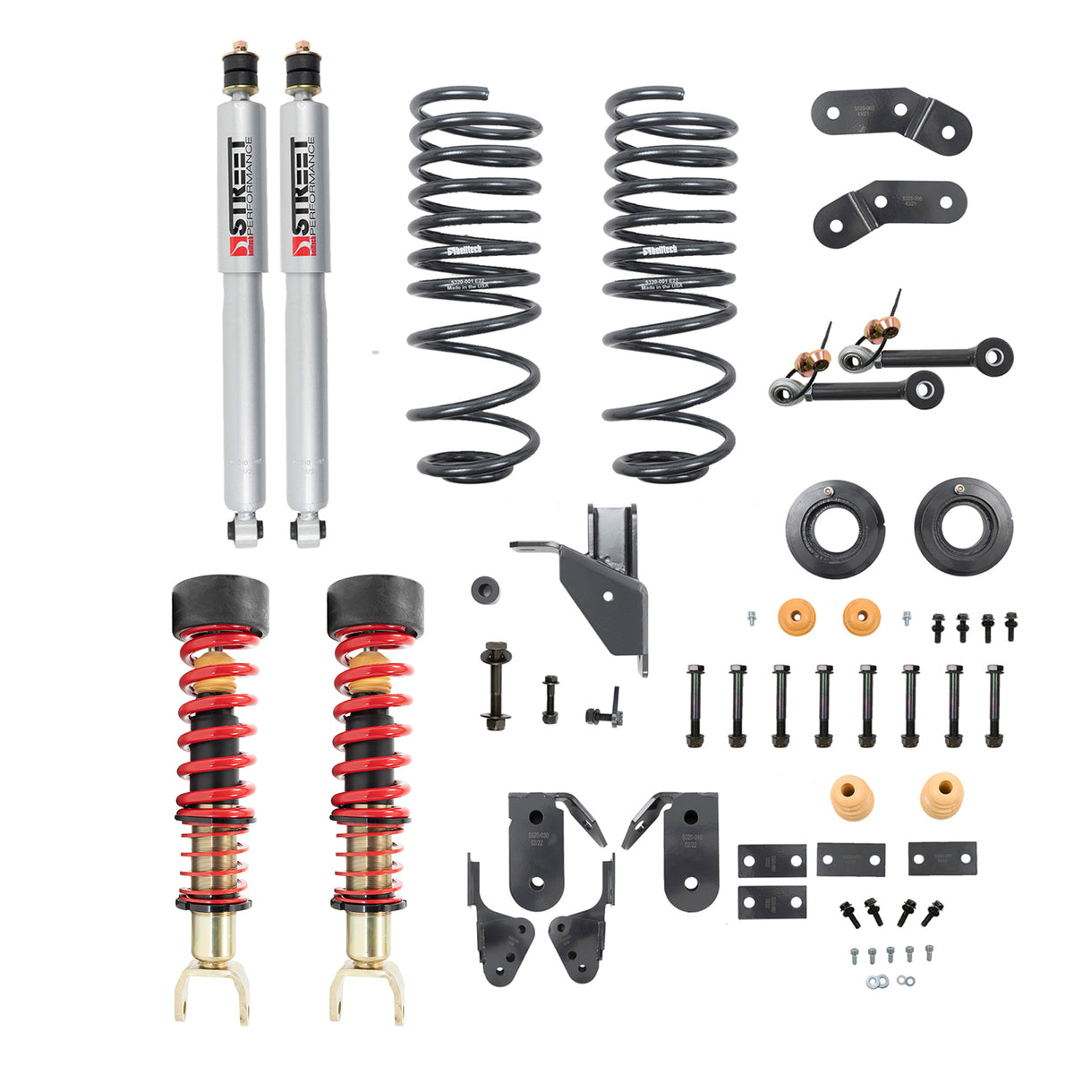 Belltech 1063SPC Lowering Kit Complete Kit Inc. Height Adjustable Fron