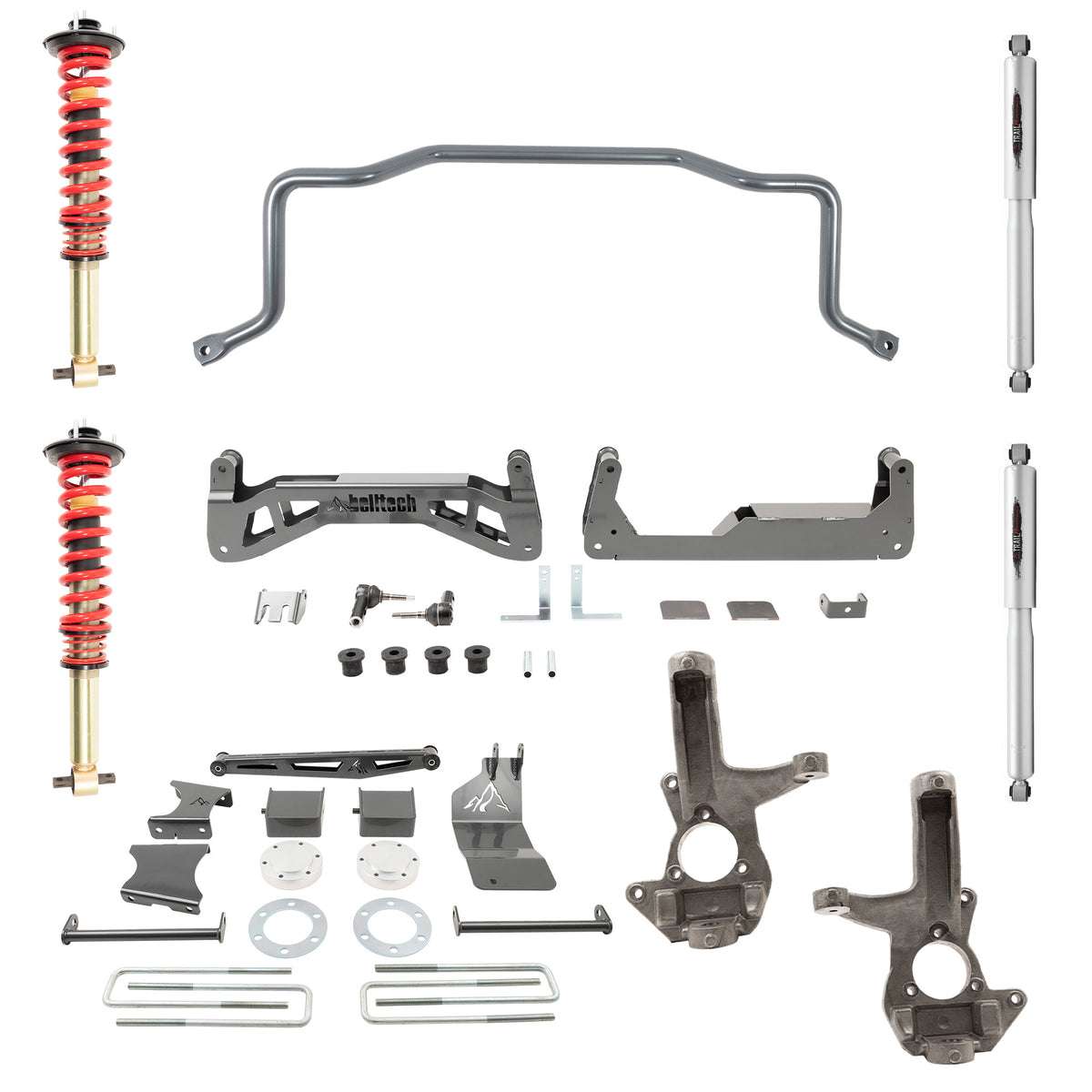 Belltech 150203HK Lift Kit 7-9" Lift Kit Inc. Front and Rear Trail Performance Coilovers/Shocks