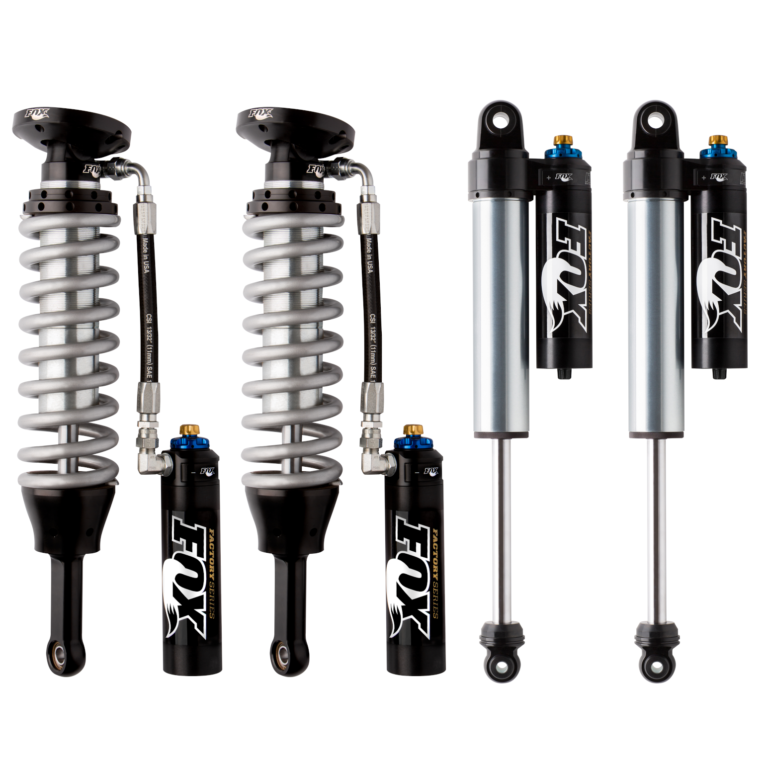 FOX Factory Race 2.5 Reservoir Adjustable Valving Shock Kit 0-2" Lift 883-06-093, 883-26-001