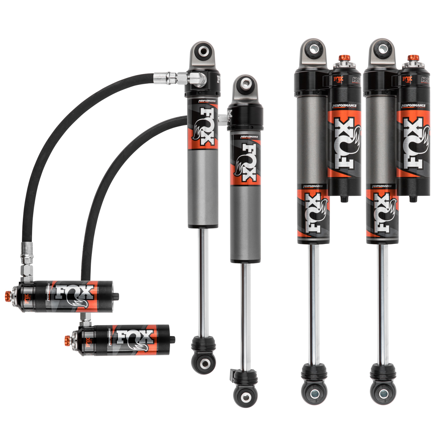 FOX Performance Elite 2.5 Reservoir Adjustable Valving Shock Kit 0-2" Lift 883-26-089, 883-26-090