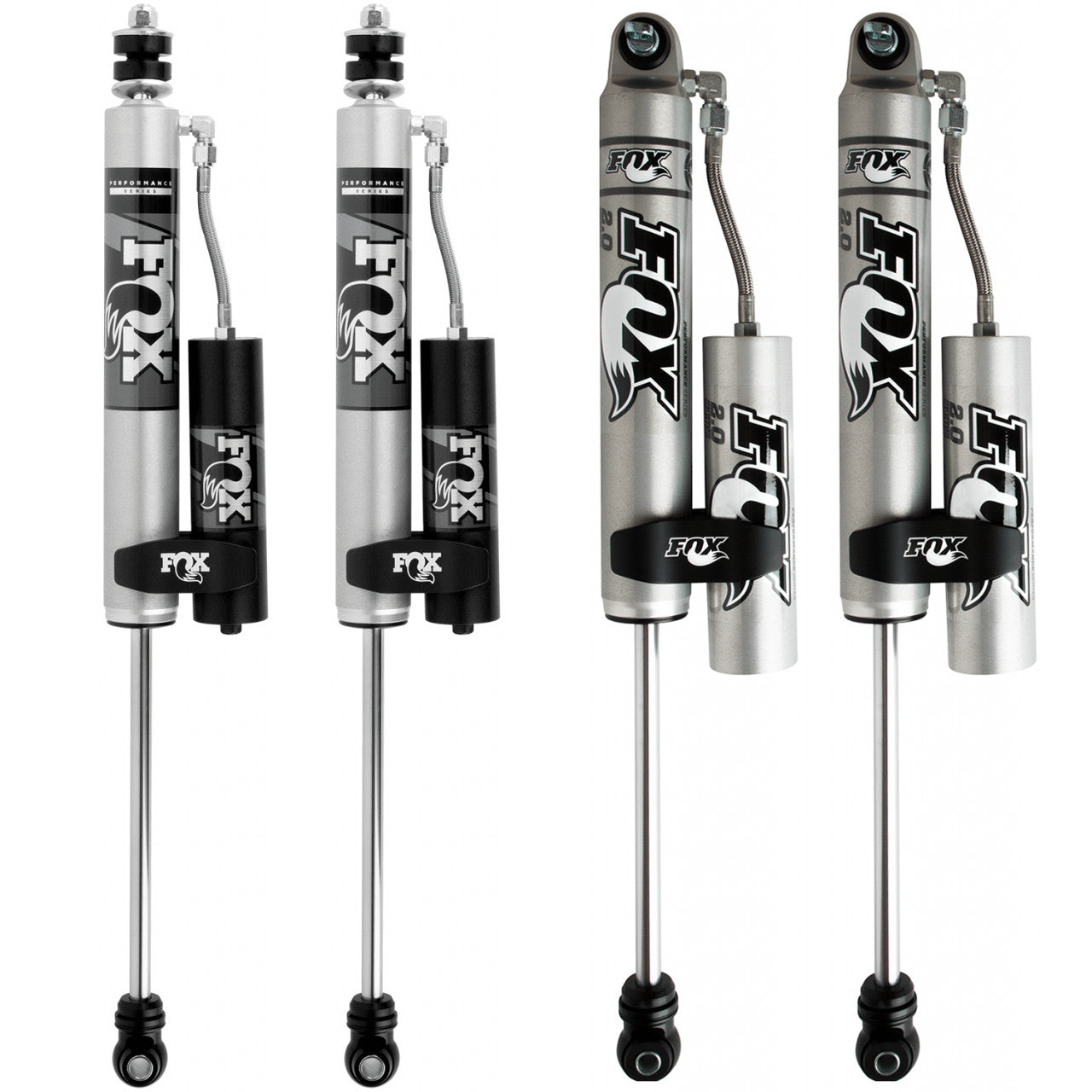 FOX Performance 2.0 Smooth Body Reservoir Shock Kit 1.5-3.5" Lift 985-24-015, 985-24-016