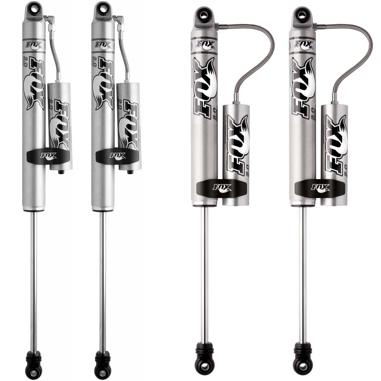 FOX Performance 2.0 Smooth Body Reservoir Shock Kit 0-1" Lift 985-24-102, 985-24-103