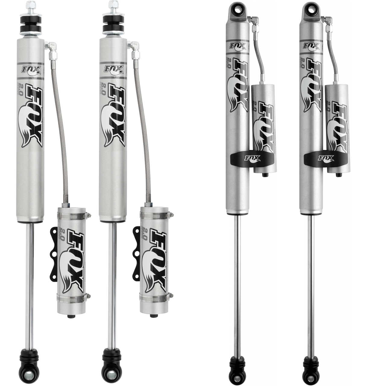 FOX Performance 2.0 Smooth Body Reservoir Shock Kit 4-5" Lift 985-24-133, 985-24-104