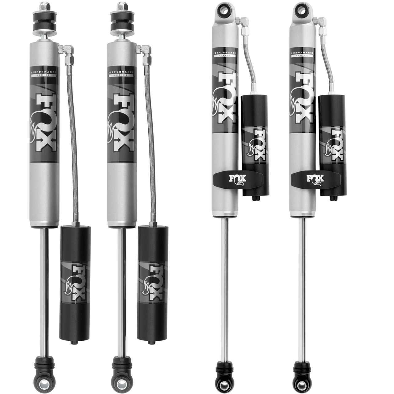 FOX Performance 2.0 Smooth Body Reservoir Shock Kit 4-5" Lift 985-24-163, 985-24-150