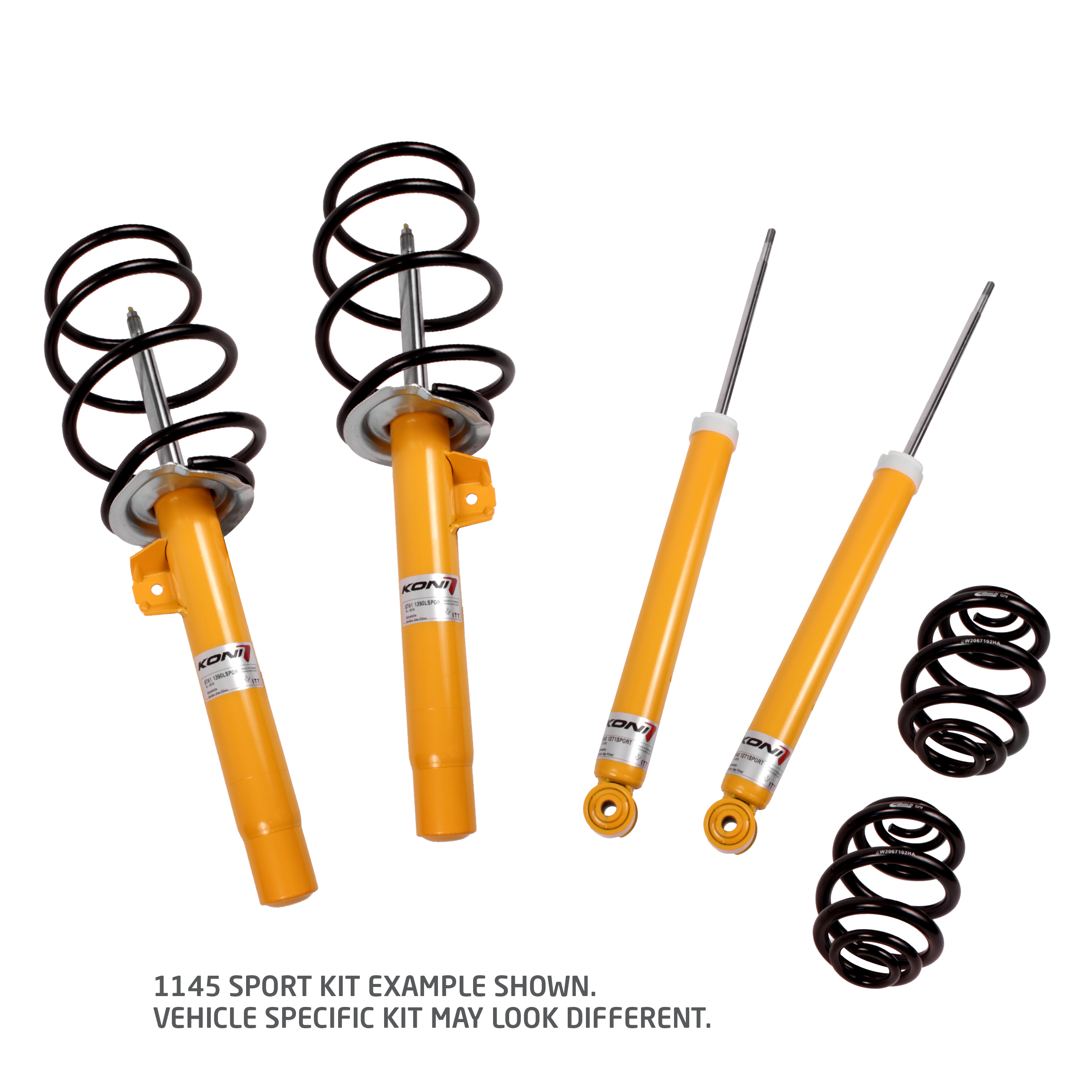 KONI 1145 1146 Sport Kit (Yellow) With Eibach Springs BMW 328i