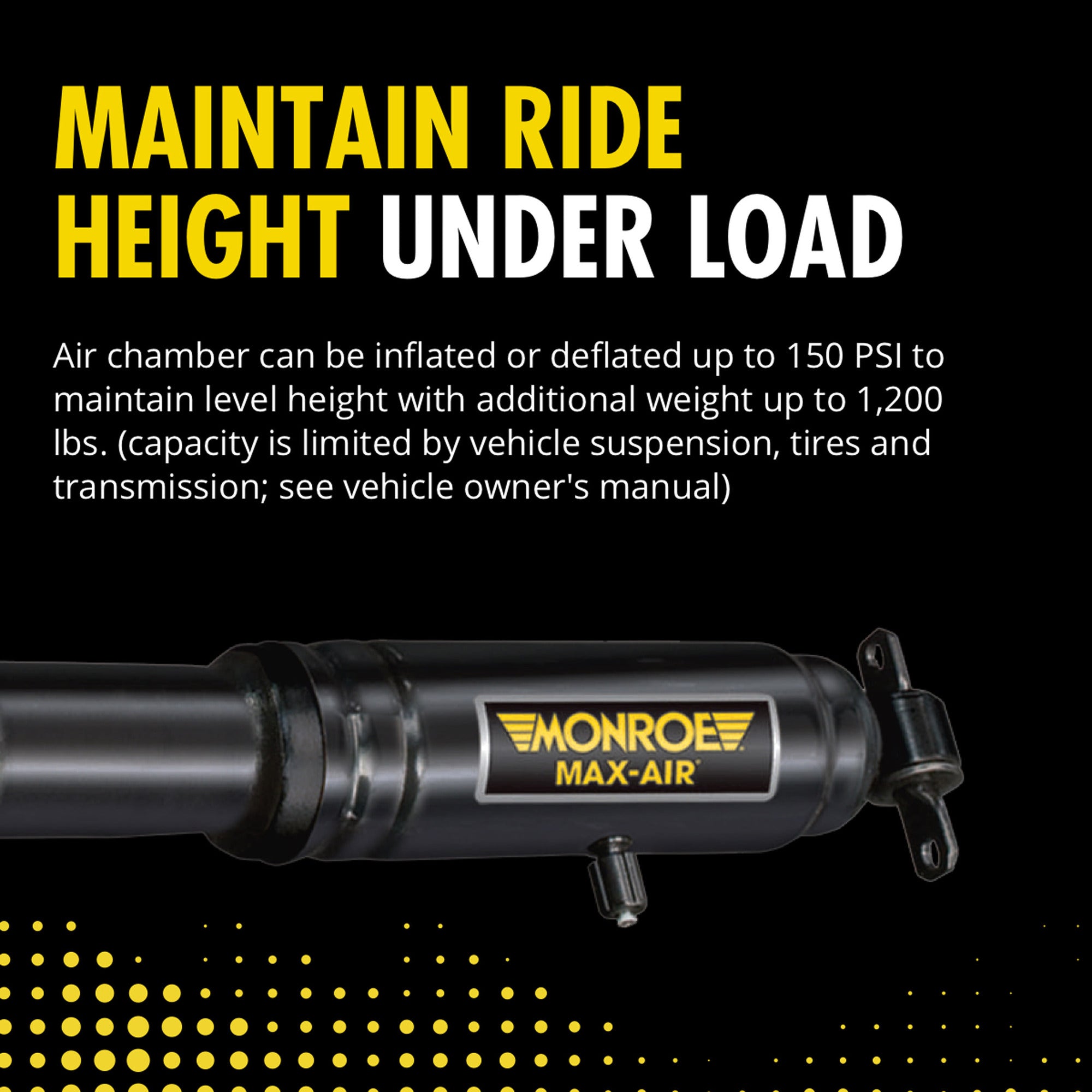 Pair Monroe Max-Air Air Shock Absorbers For Ford Mustang Rear - MA705