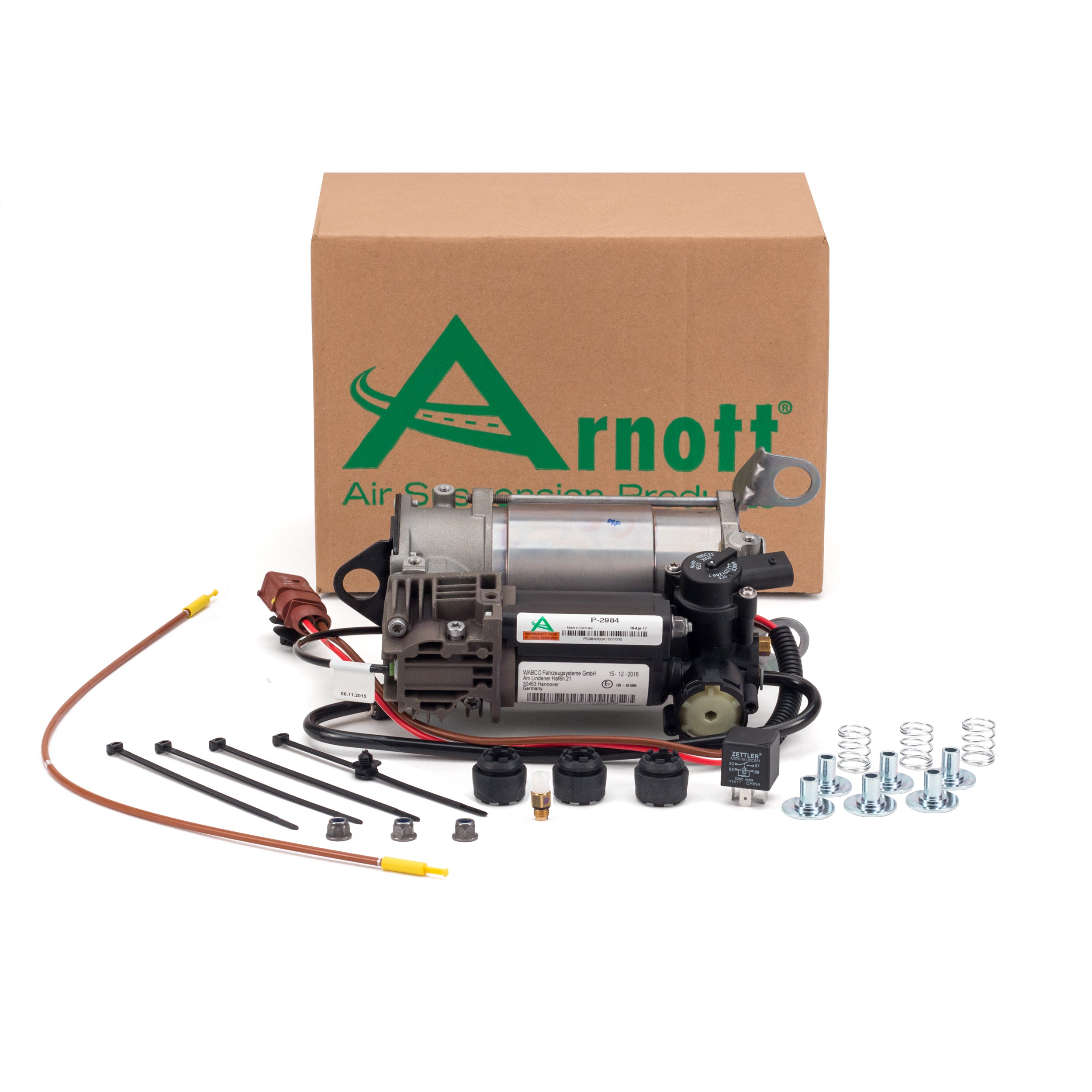 Arnott P-2984 WABCO OES Air Suspension Compressor Audi A6, A6 Quattro, S6 (C6)