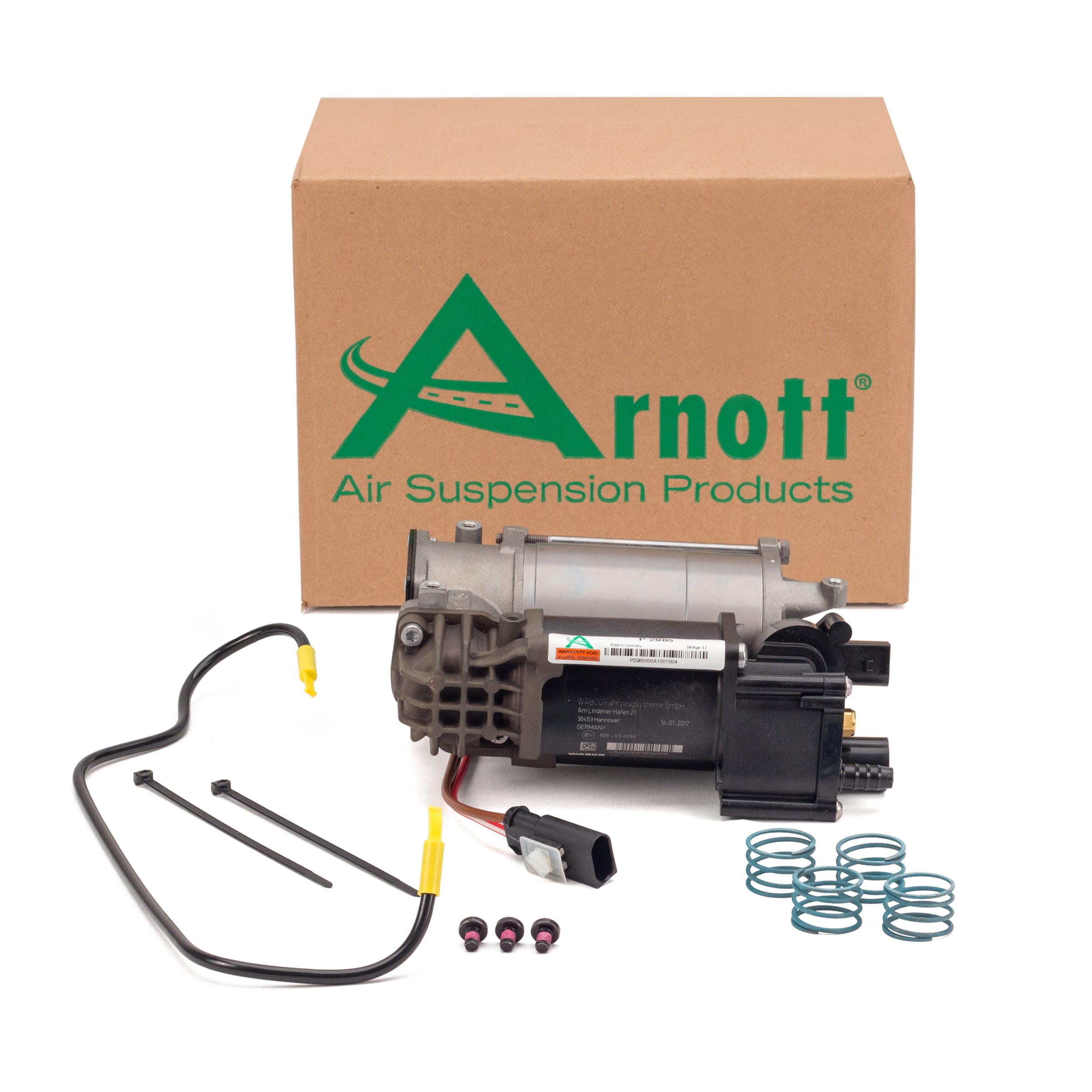 Arnott P-2985 WABCO OES Air Suspension Compressor BMW 5 Series (F07, F11 Chassis), 7 Series (F01, F02 Chassis)