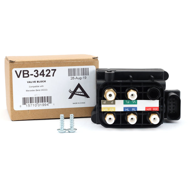 Arnott VB-3427 Valve Block Mercedes-Benz S-Class (W222), w/or w/out 4MATIC, incl AMG